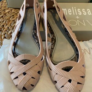 Melissa Jason Wu Jean AD size 7 pink/gray